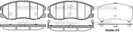 Тормозные колодки пер. Chevrolet Captiva 06- (akebono) WOKING P13613.12 (фото 1)