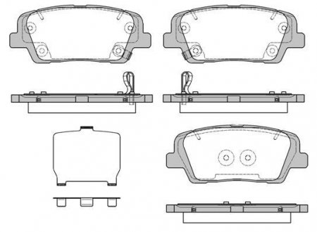 Колодки гальмівний диск. задн. (Remsa) Hyundai Santa fe iii 2.0 12-,Hyundai Santa fe iii 2.2 12- (P13743.09) WOKING P1374309 (фото 1)