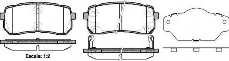 Колодки гальмівний диск. задн. (Remsa) Hyundai H-1 cargo 2.5 08-,Hyundai H-1 travel 2.5 08- (P13883.02) WOKING P1388302