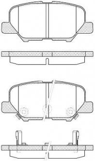 Колодки тормозные диск. задн. (Remsa) Citroen C4 aircross 1.6 10-,Citroen C4 aircross 1.8 10- WOKING P14363.02 (фото 1)