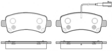 Колодки гальмівний диск. задн. (Remsa) PSA Boxer Jumper Ducato 06> 11> 15> (P14883.02) WOKING P1488302