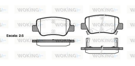 Колодки тормозные WOKING P15033.02