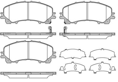 Колодки гальмівний диск. перед. (Remsa) Nissan X-Trail (14-), Infiniti Q50 (13-) (P15073.12) WOKING P1507312