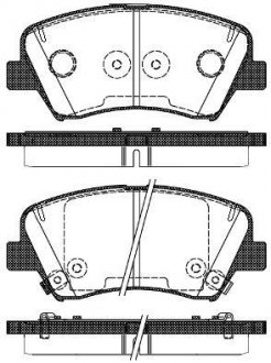 Гальмівні колодки пер. Ceed/Cerato/Elantra/Equus/i30 (09-21) WOKING P15123.32