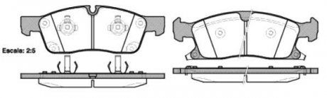 Колодки тормозные диск. перед. (Remsa) Jeep Grand cherokee iii 5.7 05-10,Jeep Grand cherokee iv 3.0 10- WOKING P15303.02