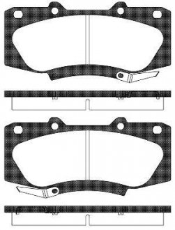 Колодки гальмівний диск. перед. (Remsa) Toyota Hilux 08>15 (P15683.04) WOKING P1568304