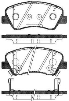 Гальмівні колодки пер. Santa Fe II/Carens IV/Sorento II/III 09- (Mando) WOKING P15883.02