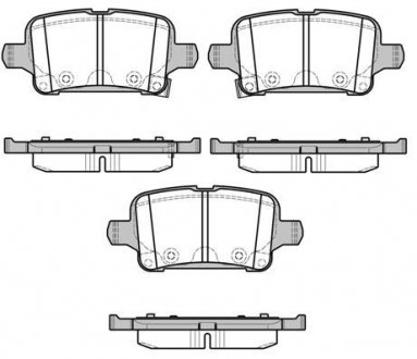 Колодки гальмівний диск. задн. (Remsa) Opel Astra k 1.0 15-,Opel Astra k 1.4 15- (P17283.02) WOKING P1728302