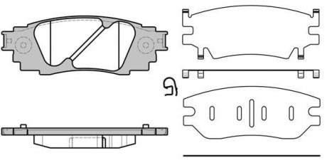 Колодки гальмівний диск. задн. (Remsa) Lexus RX UX ES, Toyota Camry V70, Rav4 V (P17363.10) WOKING P1736310 (фото 1)