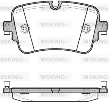 Колодки тормозные диск. задн. (Remsa) Audi Q7 15> (P17683.08) WOKING P1768308 (фото 1)