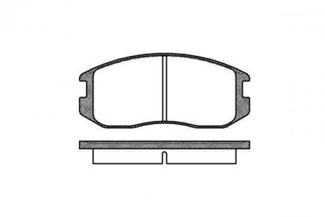 Тормозные колодки пер. Galloper/L200/L300/Lancer/Pajero (87-13) WOKING P2573.00