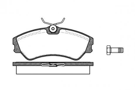 Тормозные колодки пер. T4 90-03 (TRW) R14 WOKING P2833.00