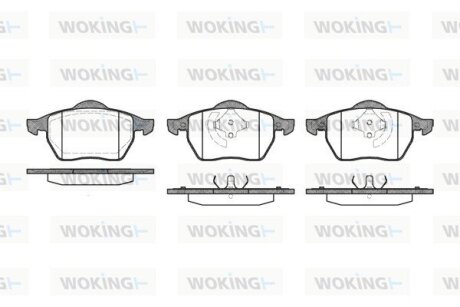 Тормозные колодки пер. A3/Golf/Passat 1.4-2.9 94-10 (ATE) WOKING P2903.20