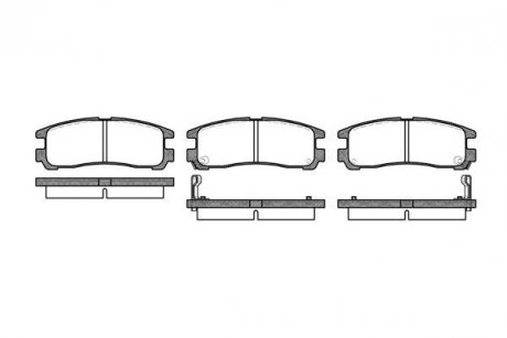 Колодки тормозные диск. задн. (Remsa) Mitsubishi Galant 96>04, 04> WOKING P3913.02