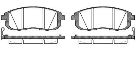 Колодки тормозные диск. перед. (Remsa) Nissan Cube 1.5 07-,Nissan Cube 1.6 07- WOKING P3933.14 (фото 1)