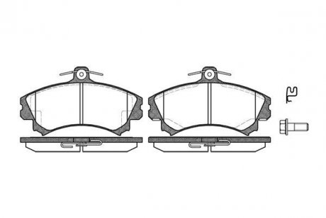 Колодки тормозные диск. перед. (Remsa) Mitsubishi Colt vi 1.1 02-12,Mitsubishi Colt vi 1.3 02-12 WOKING P4903.02 (фото 1)