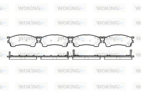 Гальмівні колодки пер. Premacy/Protege/323/626/Eunos/Xedos/MX6/Probe 92-05 WOKING P5153.04