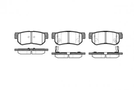 Гальмівні колодки зад. SANTA FE/SONATA/TUCSON/MAGENTIS/SPORTAGE WOKING P6463.02