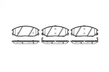 Колодки гальмівний диск. перед. (Remsa) Ssang Yong Rexton I, Action I, Kyron I / Hyundai Santa fe I (P6713.12) WOKING P671312