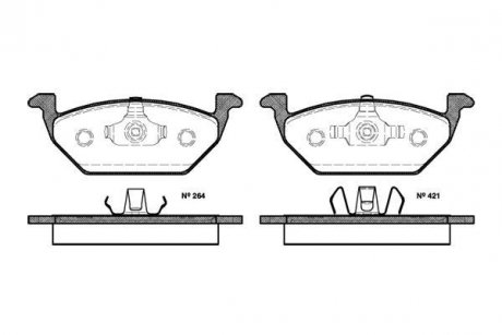 Колодки тормозные диск. перед. (Remsa) Audi A1 1.2 10-,Audi A1 1.4 10-,Audi A1 1.6 10- WOKING P7333.20