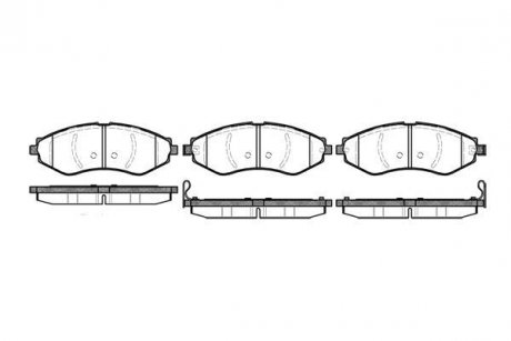 Колодки тормозные диск. перед. (Remsa) Chevrolet Lacetti (05-) WOKING P7453.22