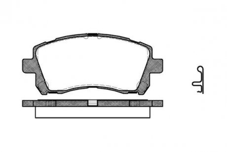 Колодки гальмівний диск. перед. (Remsa) Subaru Outback (bl, bp) 2.5 03-10 (P7553.02) WOKING P755302