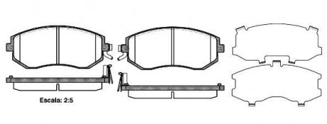 Гальмівні колодки пер. Subaru Impreza 02-/Forester 02- (akebono) WOKING P8513.04