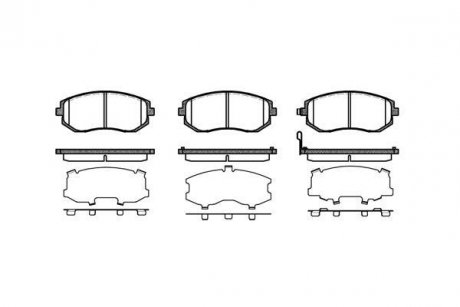 Гальмівні колодки пер. Subaru Impreza 02-/Forester 02- (akebono) WOKING P8513.11