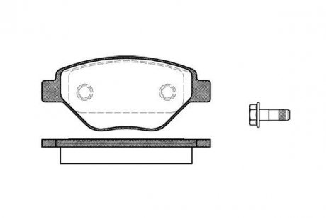 Колодки тормозные диск. перед. (Remsa) Renault Megane ii 1.4 02-11,Renault Megane ii 1.4 03- WOKING P8773.00