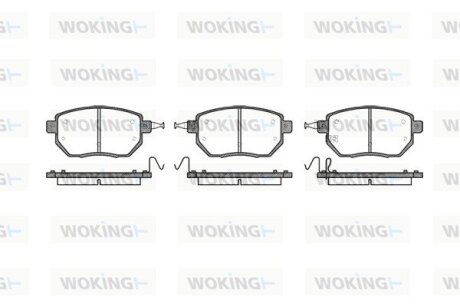 Колодки тормозные диск. перед. (Remsa) Infiniti Fx 3.5 02-08,Infiniti Fx 4.5 02-08 (P8853.02) WOKING P885302