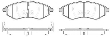 Колодки тормозные диск. перед. (Remsa) Chevrolet Aveo T200 T250 R14 (P8863.02) WOKING P886302 (фото 1)