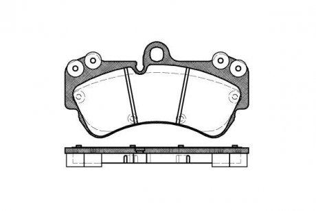 Колодки гальмівний диск. перед. (Remsa) Porsche Cayenne 3.0 02-10,Porsche Cayenne 3.2 02-10 (P8943.00) WOKING P894300