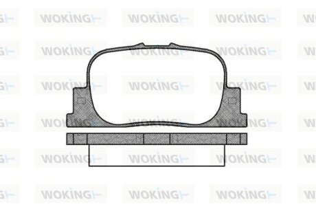 Колодки тормозные диск. задн. (Remsa) Geely Vision 1.5 05-,Lifan Solano 1.5 08- (P9013.00) WOKING P901300