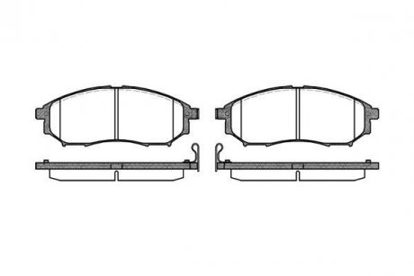 Гальмівні колодки пер. QX50/Q70/Q60/Navara/Qashqai/Murano/Pathfinder/Koleos 01- WOKING P9523.14