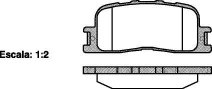 Колодки тормозные диск. задн. (Remsa) Toyota Camry (V30) (01-06) WOKING P9543.00 (фото 1)