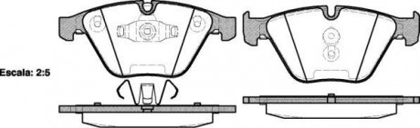 Гальмівні колодки пер. BMW 3 (E90)/5 (E60)/7 (E65) 02-13 (ATE) WOKING P9573.10