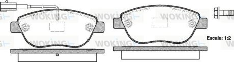 Колодки гальмівний диск. перед. (Remsa) Fiat Doblo Combo 10> / Punto Linea 07> (P9593.11) WOKING P959311