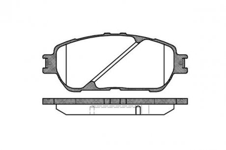 Тормозные колодки пер. Toyota Camry/Lexus ES 2.4-3.0 01-08 (ATE) WOKING P9983.00 (фото 1)