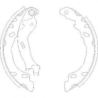 Колодки гальмівні. задн. (Remsa) Fiat 500 07> Panda 03> / Bosch ver. (Z4158.00) WOKING Z415800