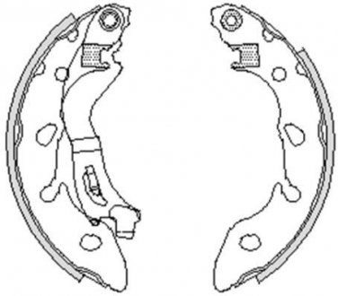 Колодки гальмівні. задн. (Remsa) Fiat 500 07> Panda 03> (Z4249.00) WOKING Z424900 (фото 1)