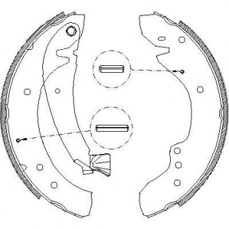 Тормозные колодки зад. Ducato/Boxer 94-02 (1.4t)(бараб.) WOKING Z4718.00