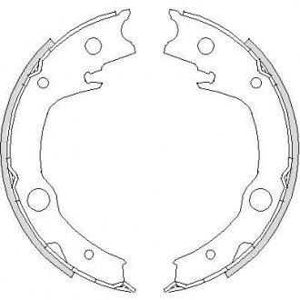 Колодки стояночного тормоза (Remsa) Toyota Avensis >08 Corolla >07 WOKING Z4729.00 (фото 1)