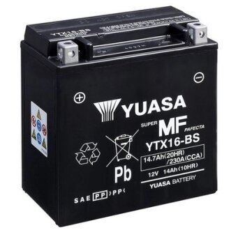 Акумулятор YUASA YTX16BS