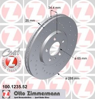 Диск тормозной SPORT Z ZIMMERMANN 100123552