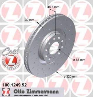 Диск тормозной SPORT Z ZIMMERMANN 100124952