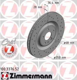 Диск тормозной SPORT Z ZIMMERMANN 100337652