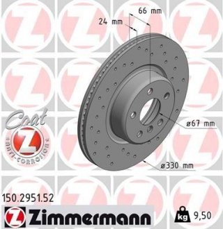 Диск тормозной SPORT Z ZIMMERMANN 150295152