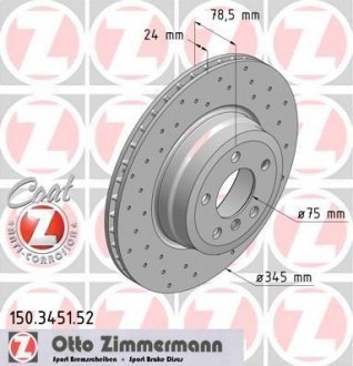 Диск гальмівний SPORT Z ZIMMERMANN 150345152