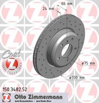 Диск тормозной SPORT Z ZIMMERMANN 150348252