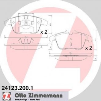 Колодки гальмівні дискові ZIMMERMANN 241232001